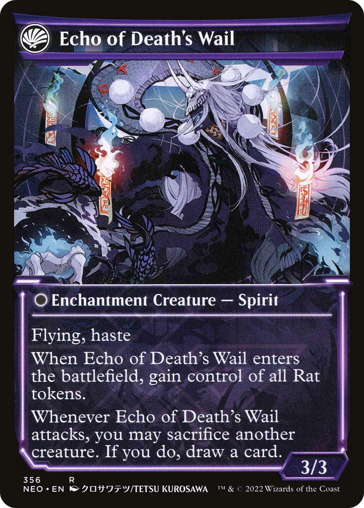 Tribute to Horobi // Echo of Death's Wail (NEO-356) [Kamigawa: Neon Dynasty] (Showcase) MTG Single Wizards of the Coast