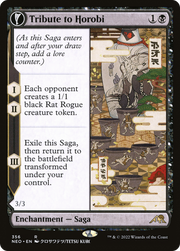 Tribute to Horobi // Echo of Death's Wail (NEO-356) [Kamigawa: Neon Dynasty] (Showcase) Foil MTG Single Wizards of the Coast
