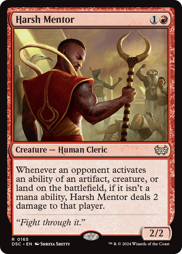 Harsh Mentor (DSC-165) [Duskmourn: House of Horror Commander] MTG Single Wizards of the Coast