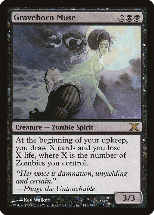 Graveborn Muse (10E-145) [Tenth Edition] Foil MTG Single Wizards of the Coast