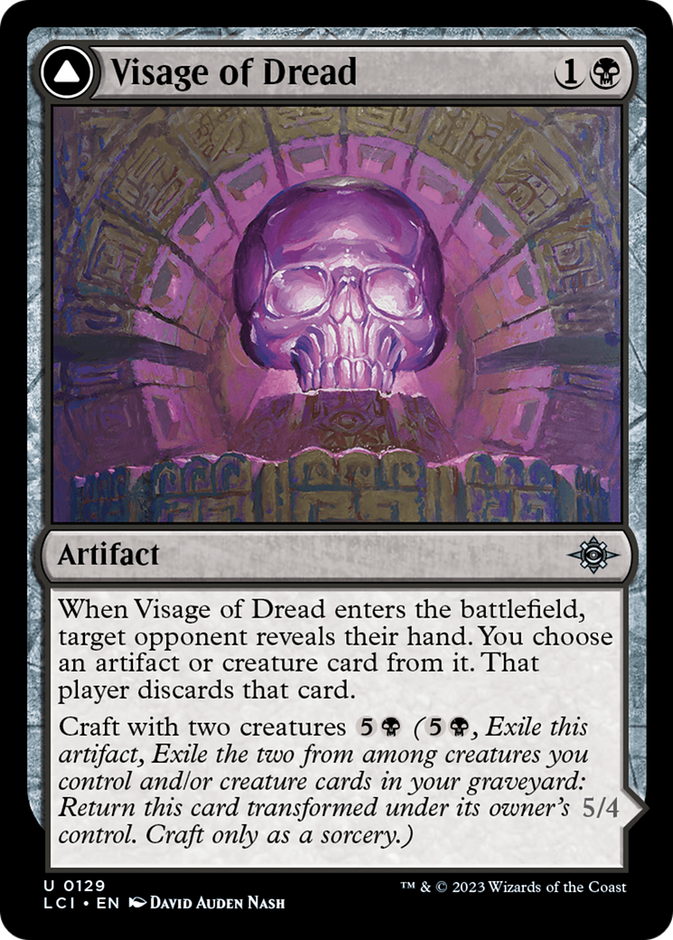Visage of Dread (LCI-129) [The Lost Caverns of Ixalan] Foil MTG Single Wizards of the Coast