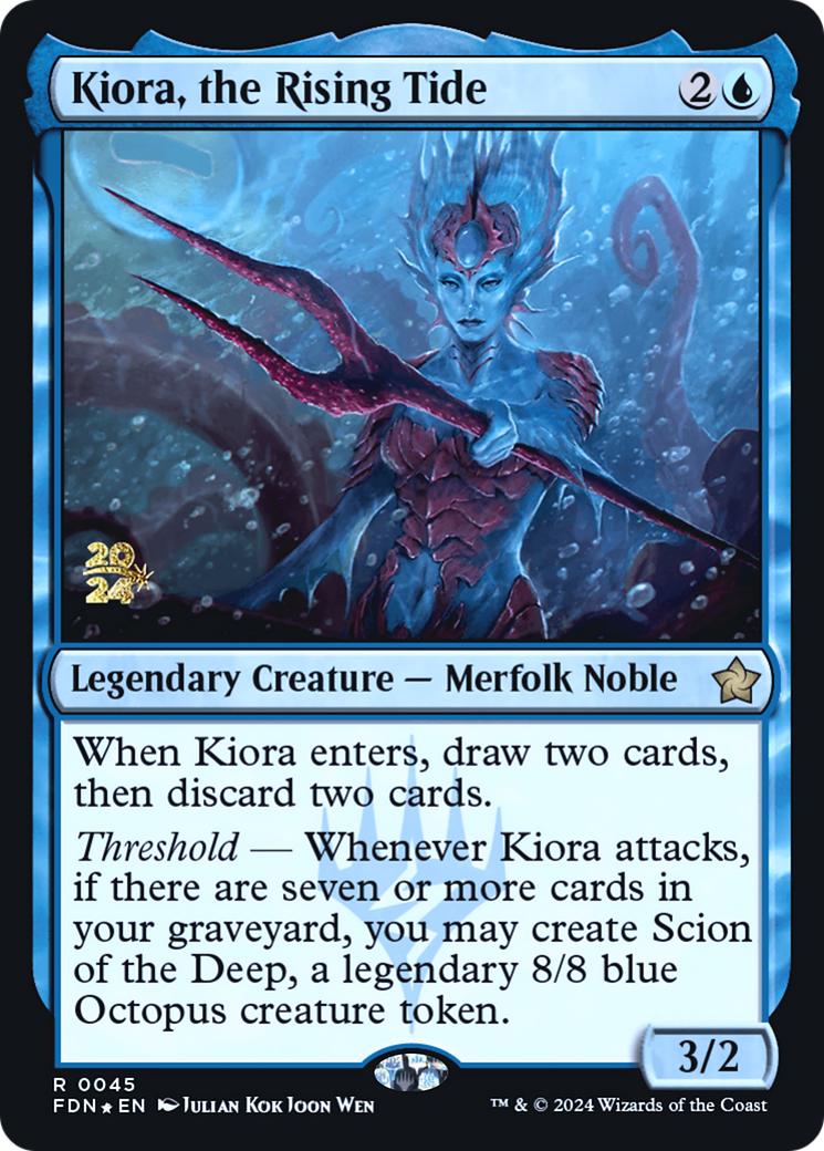 Kiora, the Rising Tide (PRE-045) [Foundations Promos] Foil MTG Single Wizards of the Coast