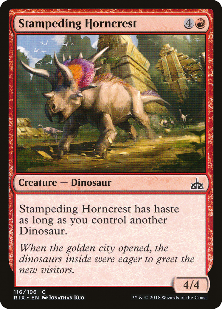 Stampeding Horncrest (RIX-116) [Rivals of Ixalan] Foil MTG Single Wizards of the Coast