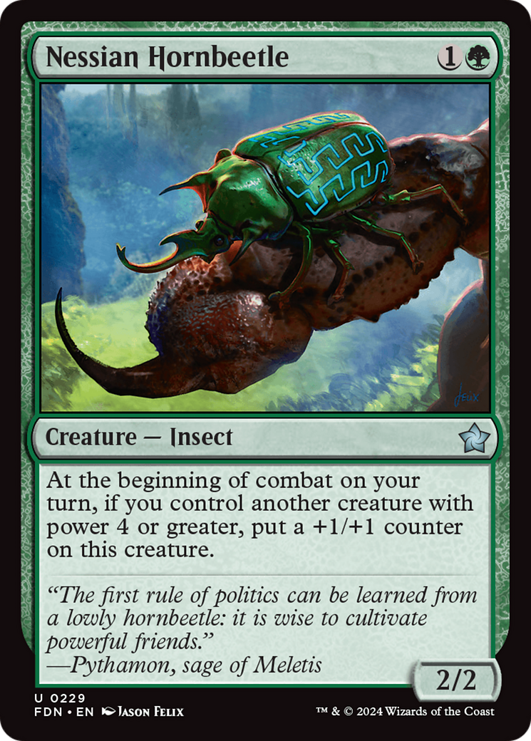 Nessian Hornbeetle (FDN-229) [Foundations] Foil MTG Single Wizards of the Coast
