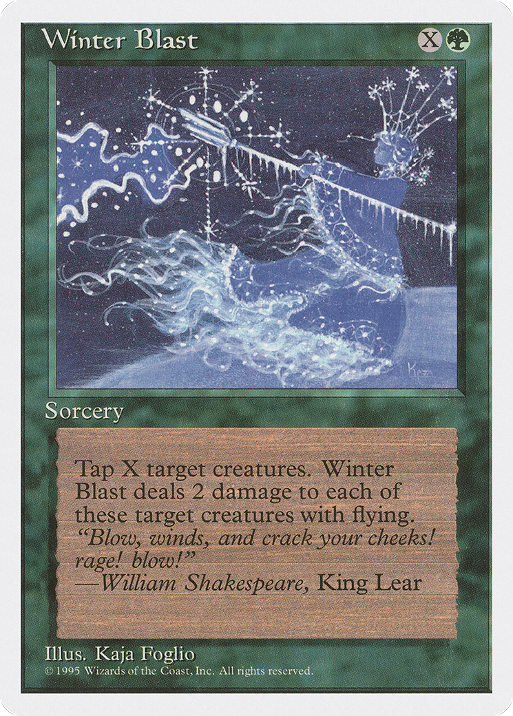 Winter Blast (4ED-290) [Fourth Edition] MTG Single Magic: The Gathering