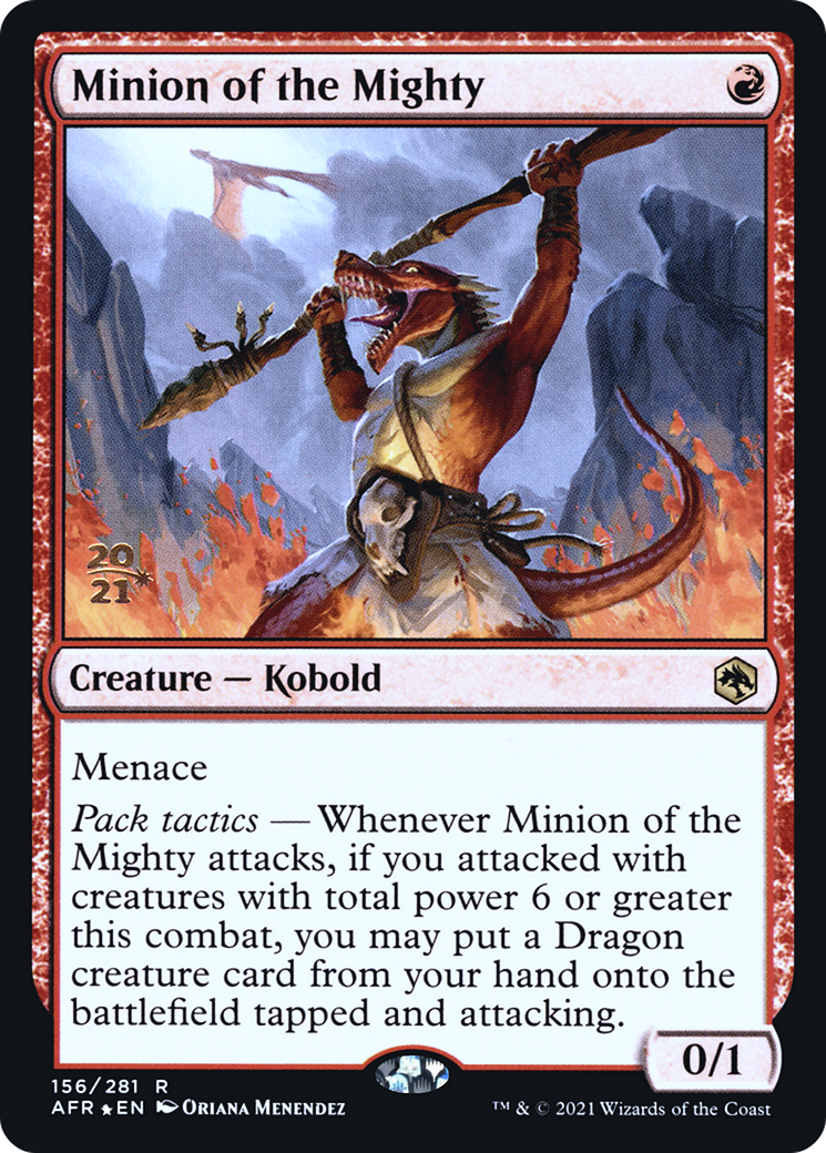 Minion of the Mighty (PRE-156) [Adventures in the Forgotten Realms Promos] Foil MTG Single Wizards of the Coast