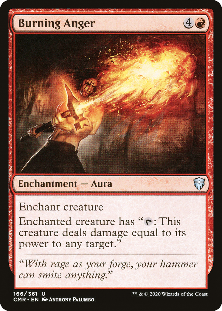 Burning Anger (CMR-166) [Commander Legends] MTG Single Wizards of the Coast