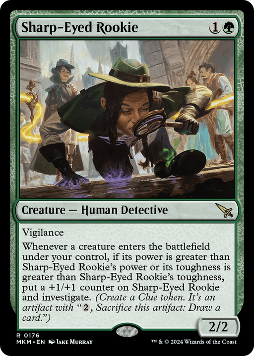 Sharp-Eyed Rookie (MKM-176) [Murders at Karlov Manor] MTG Single Murders at Karlov Manor