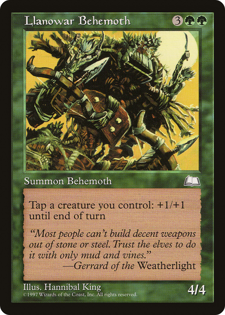 Llanowar Behemoth (WTH-132) [Weatherlight] MTG Single Wizards of the Coast