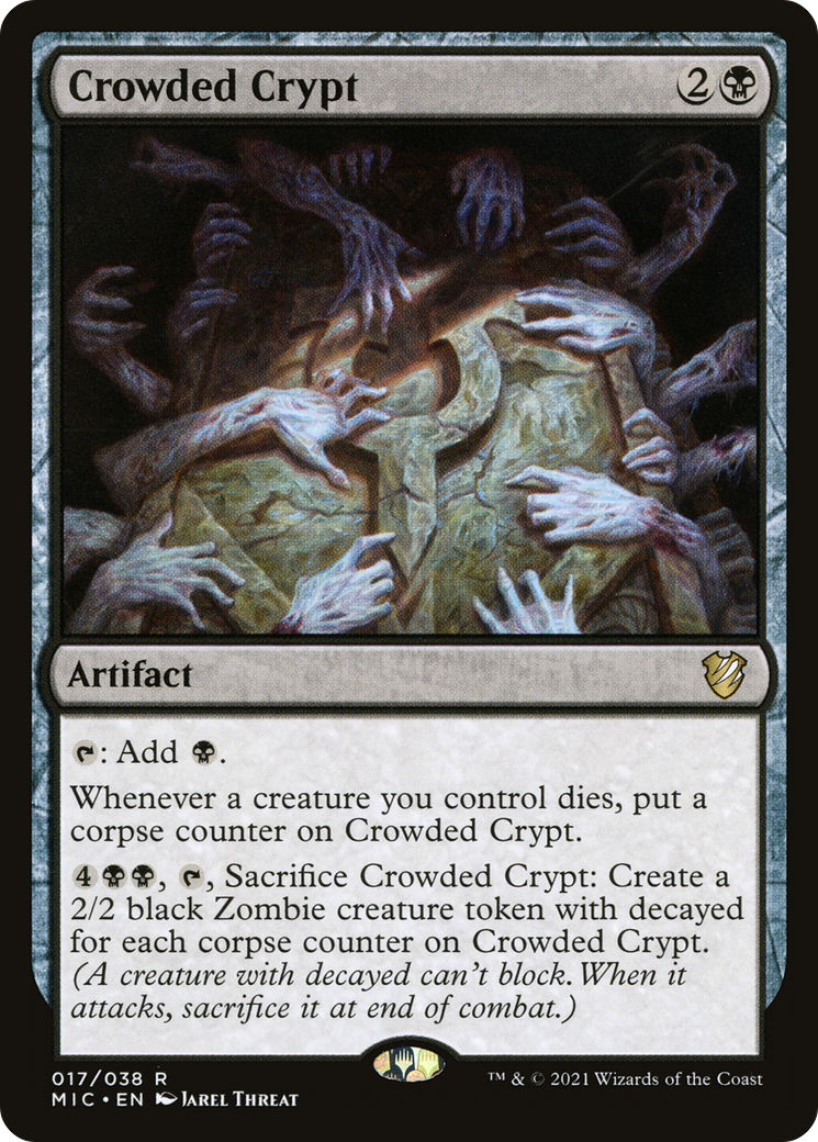Crowded Crypt (MIC-017) [Midnight Hunt Commander] MTG Single Wizards of the Coast