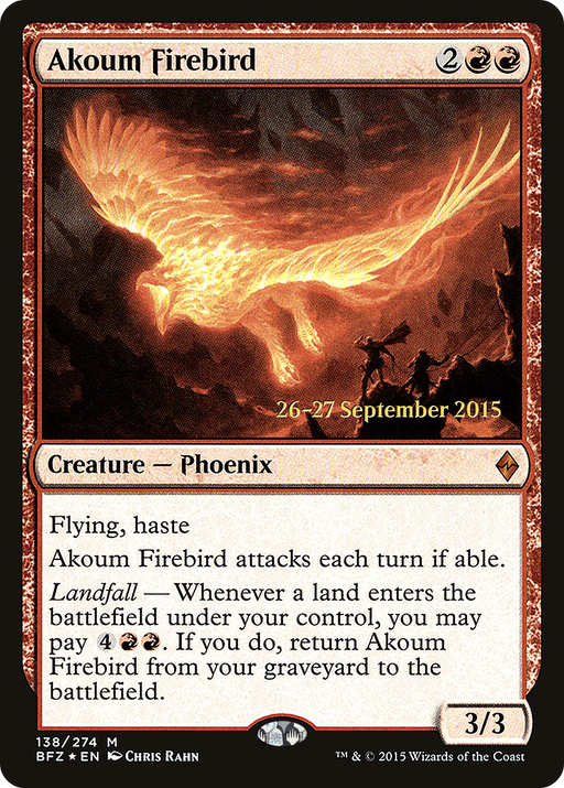 Akoum Firebird (PRE-138) [Battle for Zendikar Promos] Foil MTG Single Wizards of the Coast