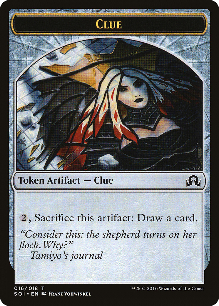 Clue (SOI-016) [Tokens] Shadows over Innistrad Tokens MTG Single Wizards of the Coast