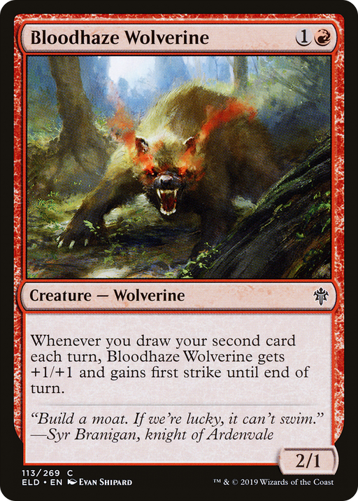 Bloodhaze Wolverine (ELD-113) [Throne of Eldraine] MTG Single Wizards of the Coast