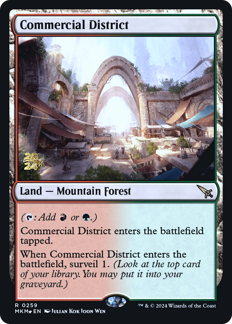 Commercial District (PRE-259) [Murders at Karlov Manor Promos] Foil MTG Single Wizards of the Coast