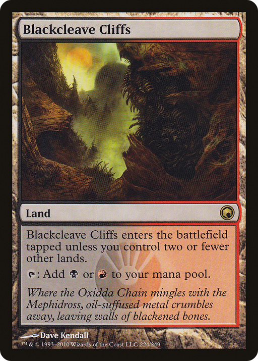 Blackcleave Cliffs (SOM-224) [Scars of Mirrodin] Foil MTG Single Wizards of the Coast