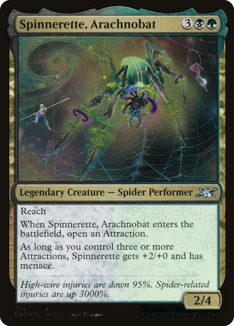 Spinnerette, Arachnobat (Galaxy Foil) (UNF-466) [Unfinity] Foil MTG Single Wizards of the Coast