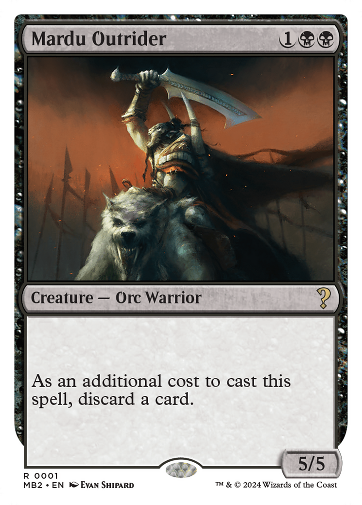Mardu Outrider (White Border) (MB2-001) [Mystery Booster] Mystery Booster 2 MTG Single Wizards of the Coast