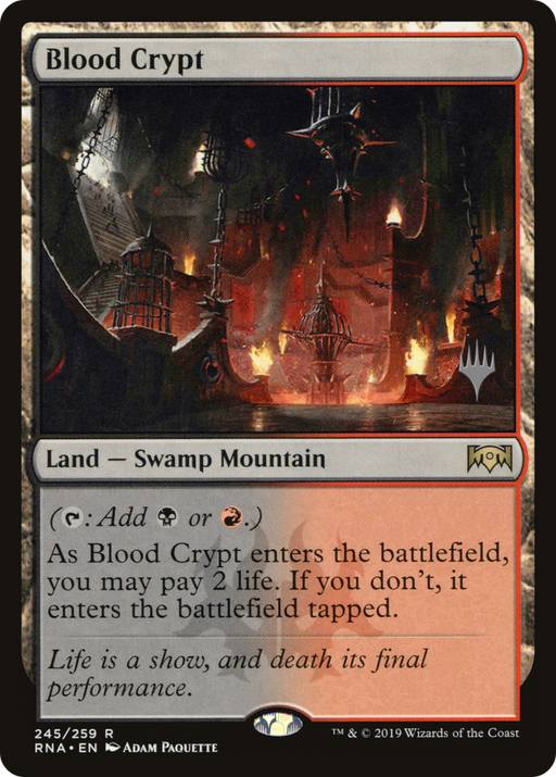 Blood Crypt (PPELD-245) [Ravnica Allegiance Promos] MTG Single Wizards of the Coast