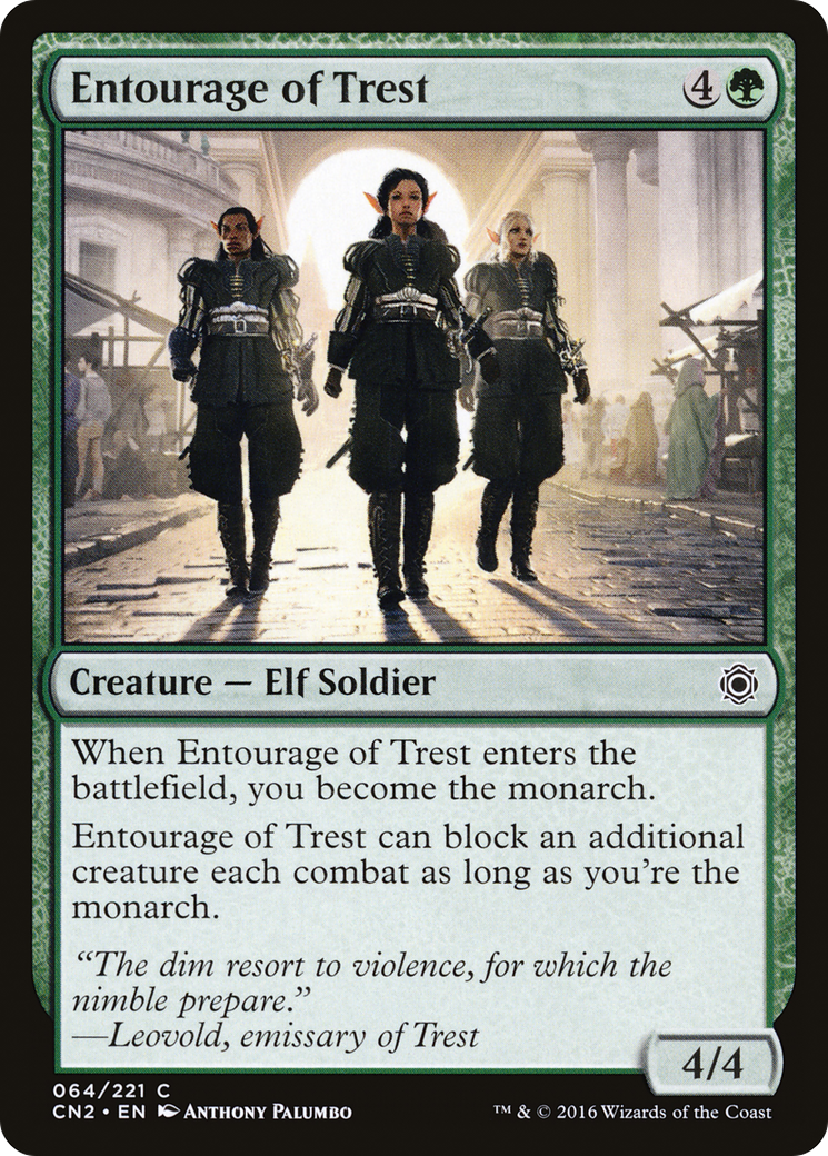 Entourage of Trest (CN2-064) [Conspiracy: Take the Crown] Foil MTG Single Wizards of the Coast