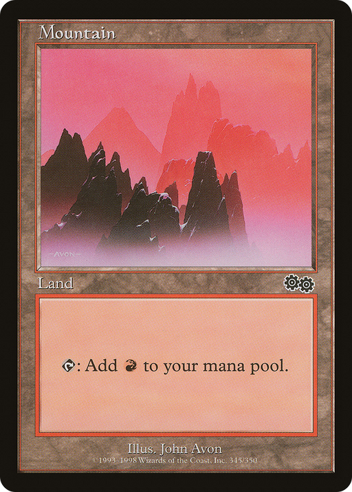 Mountain (USG-345) [Urza's Saga] MTG Single Wizards of the Coast