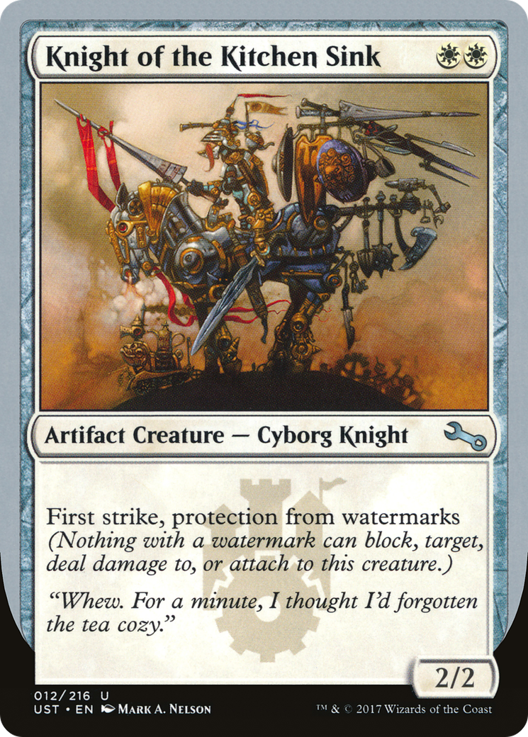 Knight of the Kitchen Sink (F) (UST-012) [Unstable] Foil MTG Single Wizards of the Coast