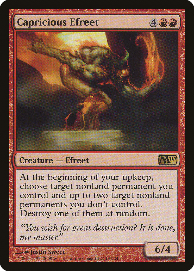 Capricious Efreet (M10-131) [Magic 2010] MTG Single Wizards of the Coast