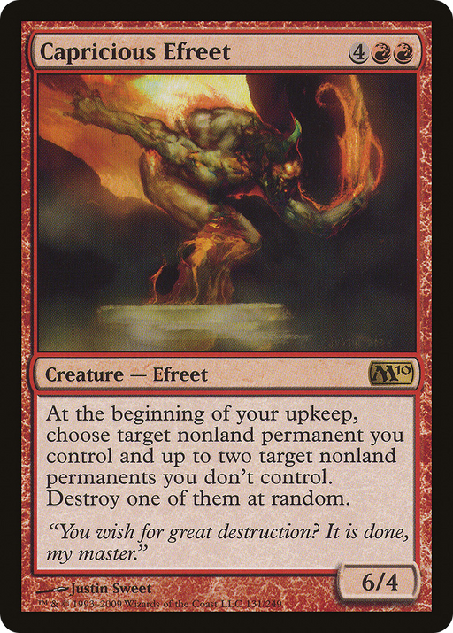 Capricious Efreet (M10-131) [Magic 2010] MTG Single Wizards of the Coast