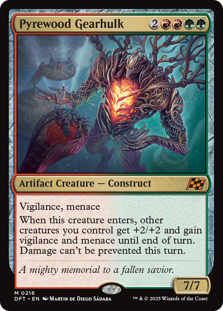 Pyrewood Gearhulk (DFT-216) [Aetherdrift] MTG Single Wizards of the Coast