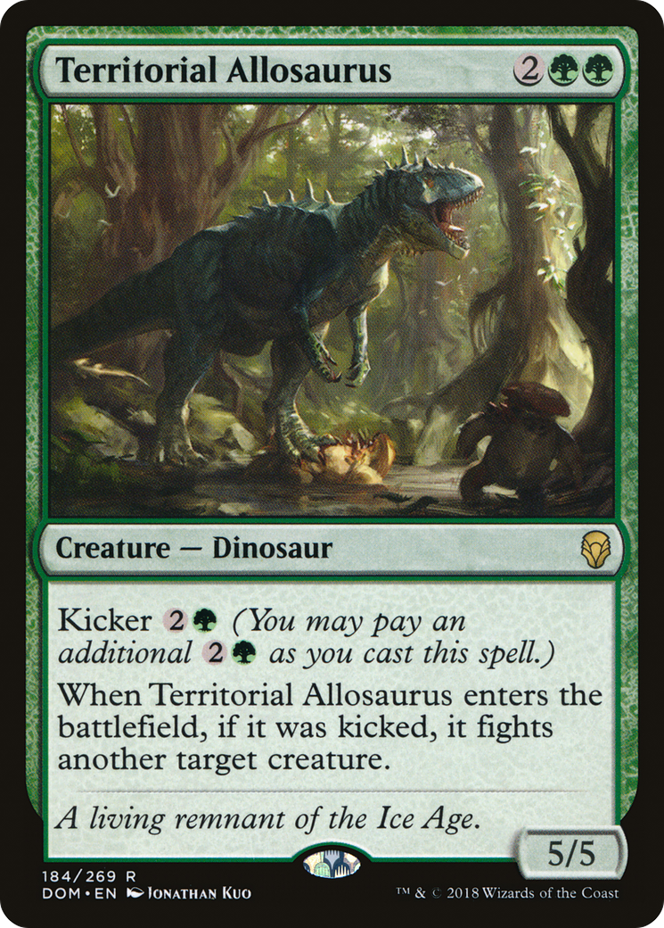 Territorial Allosaurus (DOM-184) [Dominaria] Foil MTG Single Wizards of the Coast