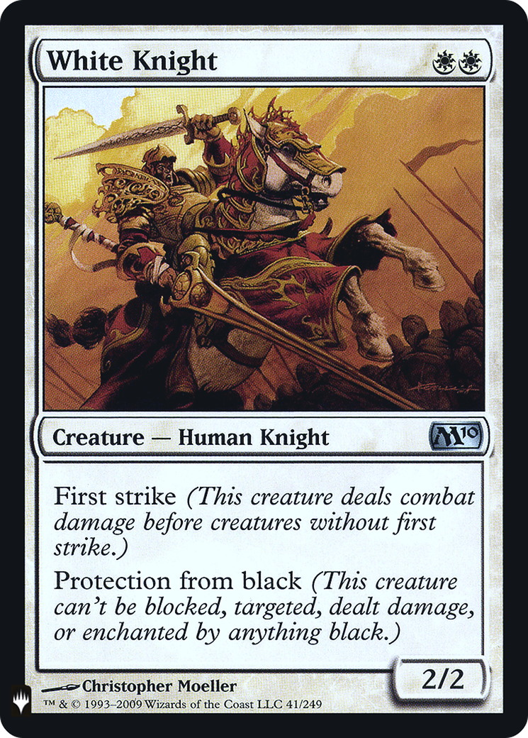 White Knight (LIST-M10-41) [Mystery Booster] The List Foil MTG Single Wizards of the Coast