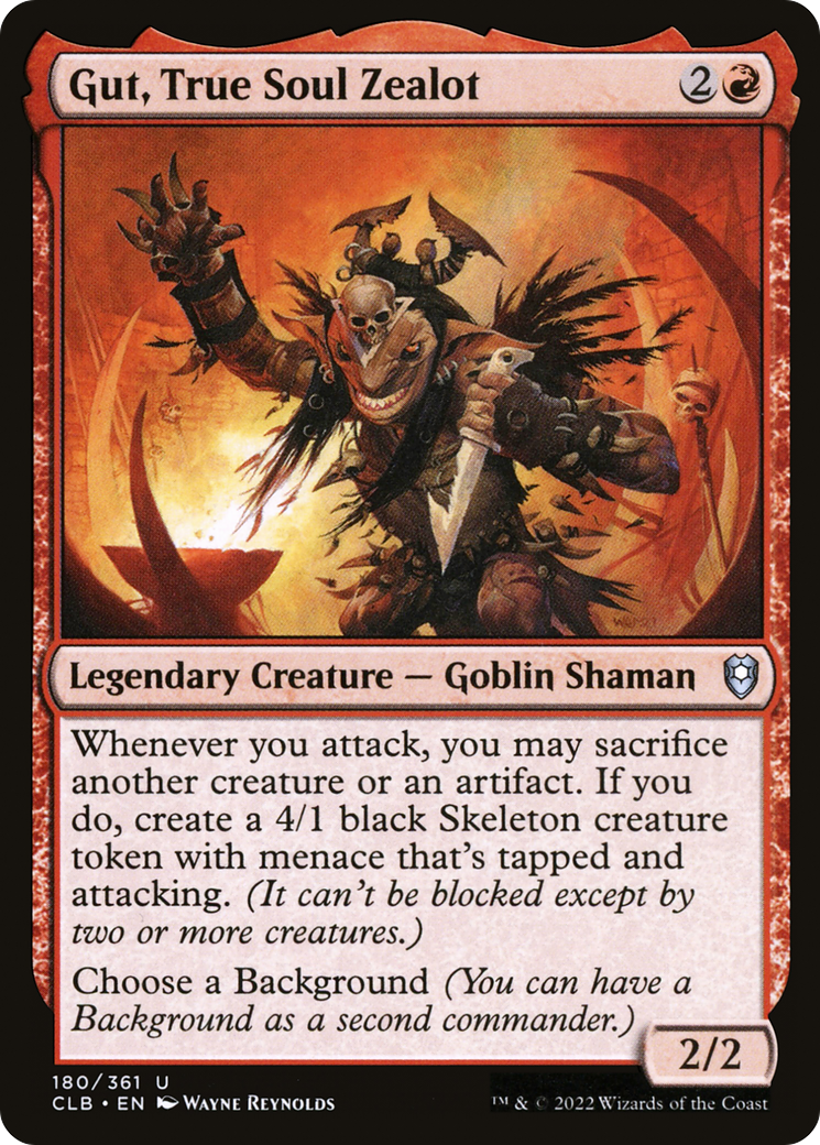 Gut, True Soul Zealot (CLB-180) [Commander Legends: Battle for Baldur's Gate] MTG Single Wizards of the Coast