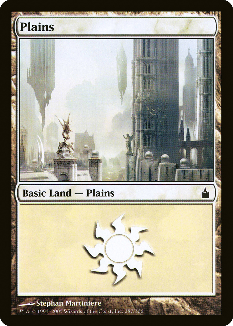 Plains (287) (RAV-287) [Ravnica: City of Guilds] Foil MTG Single Wizards of the Coast