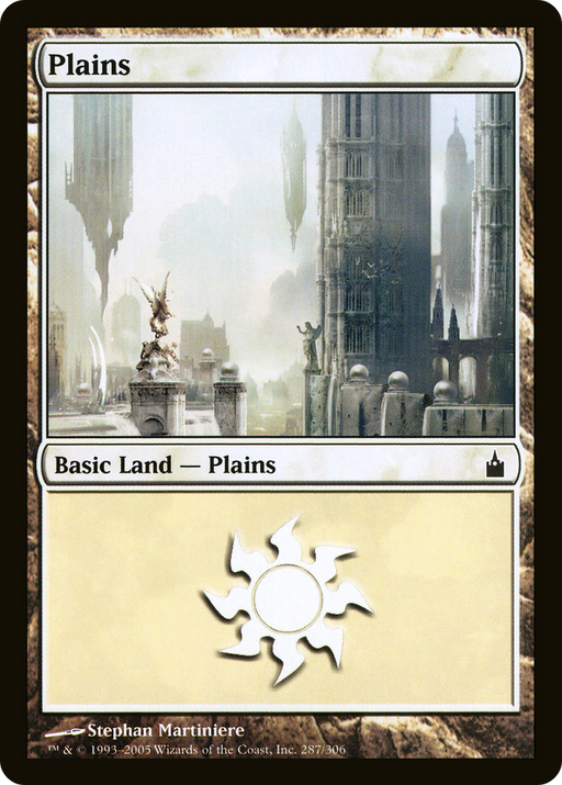 Plains (287) (RAV-287) [Ravnica: City of Guilds] Foil MTG Single Wizards of the Coast