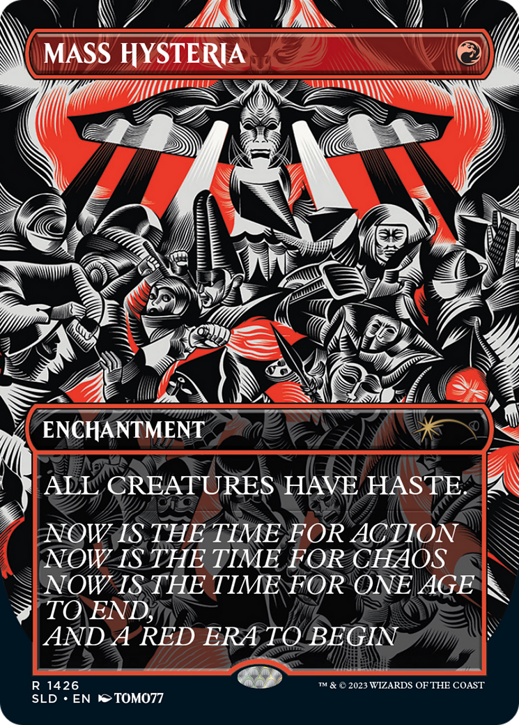 Mass Hysteria (SLD-1426) [Secret Lair] Drop (Borderless) Foil MTG Single Wizards of the Coast