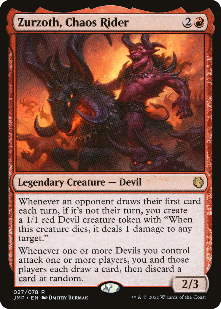 Zurzoth, Chaos Rider (JMP-027) [Jumpstart] MTG Single Wizards of the Coast