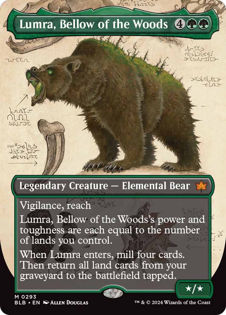 Lumra, Bellow of the Woods (0293) (BLB-293) [Bloomburrow] (Showcase) (Borderless) MTG Single Wizards of the Coast