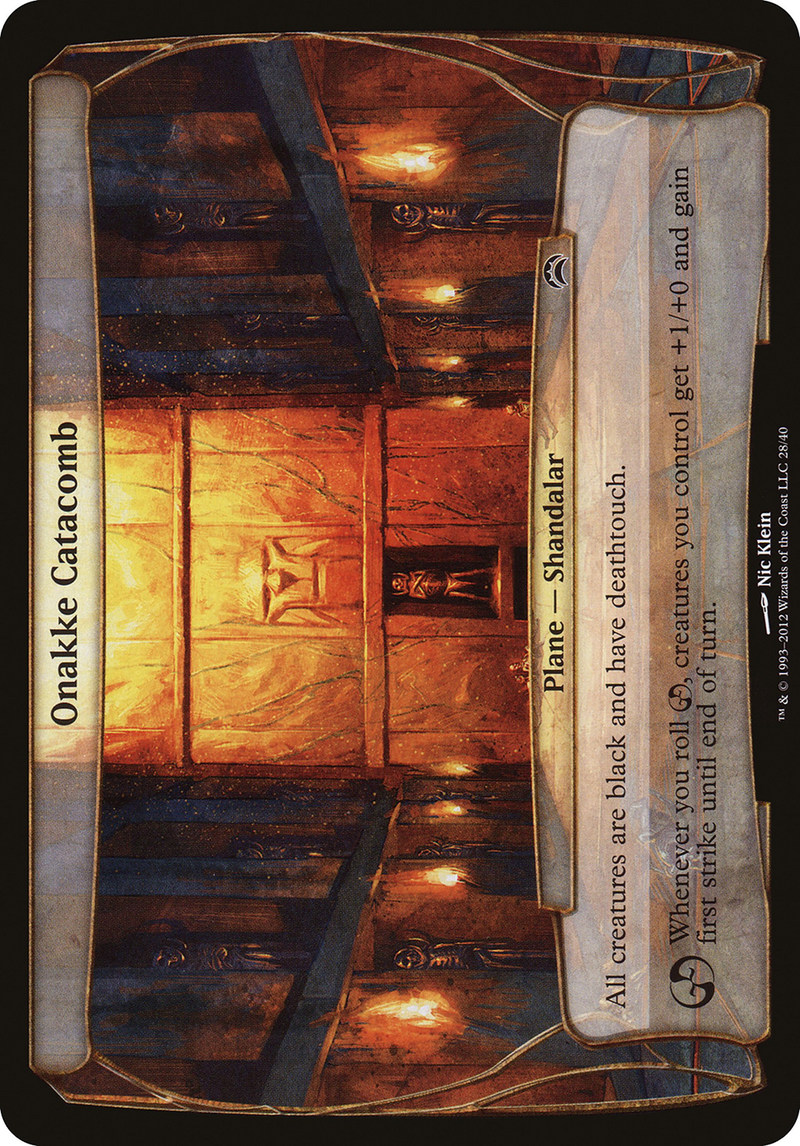 Onakke Catacomb (Planechase 2012) (OVER-028) [Oversized] Planechase 2012 Planes Foil MTG Single Wizards of the Coast