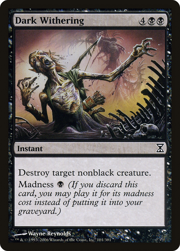 Dark Withering (TSP-101) [Time Spiral] Foil MTG Single Wizards of the Coast