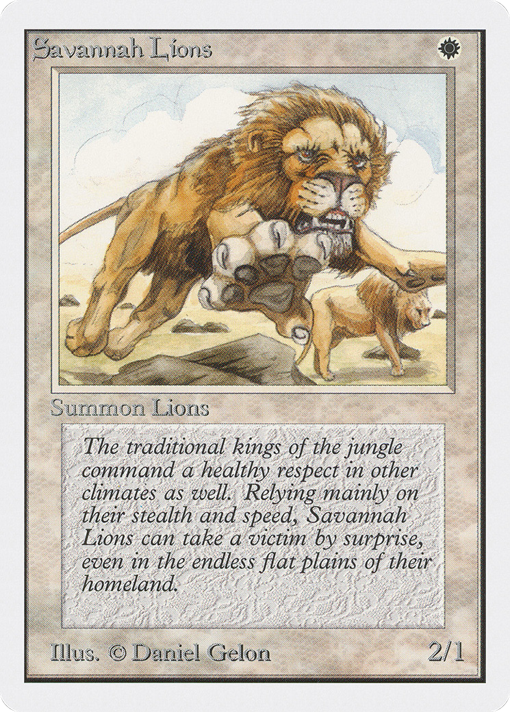 Savannah Lions (2ED-039) [Oldschool] Unlimited Edition MTG Single Wizards of the Coast