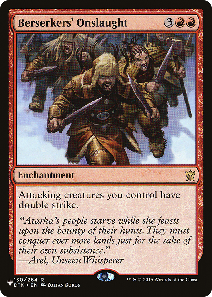 Berserkers' Onslaught (LIST-DTK-130) [Mystery Booster] The List MTG Single Wizards of the Coast