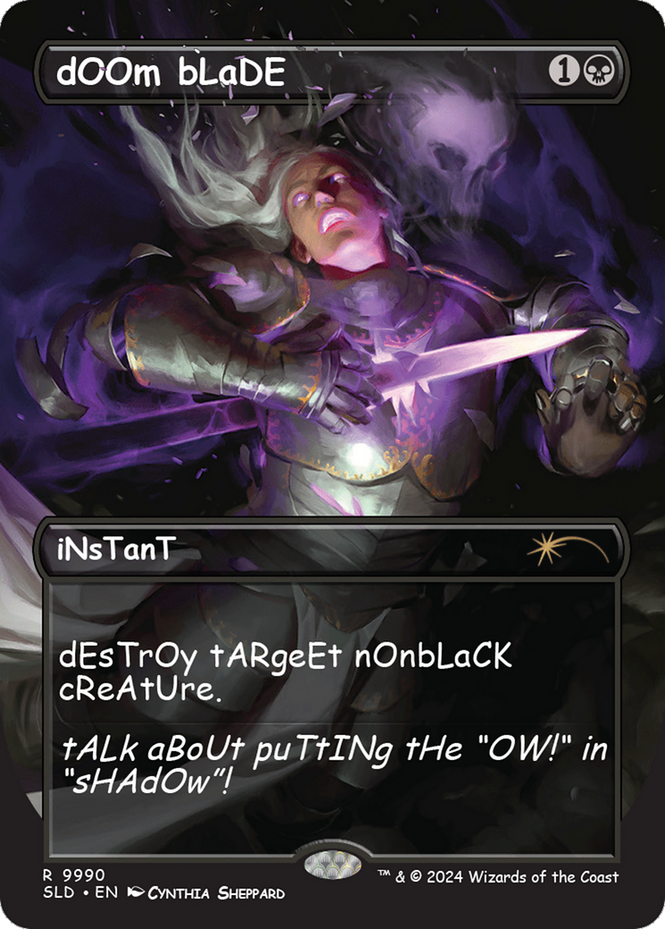 dOOm bLaDE (SLD-9990) [Secret Lair] Drop (Borderless) MTG Single Wizards of the Coast