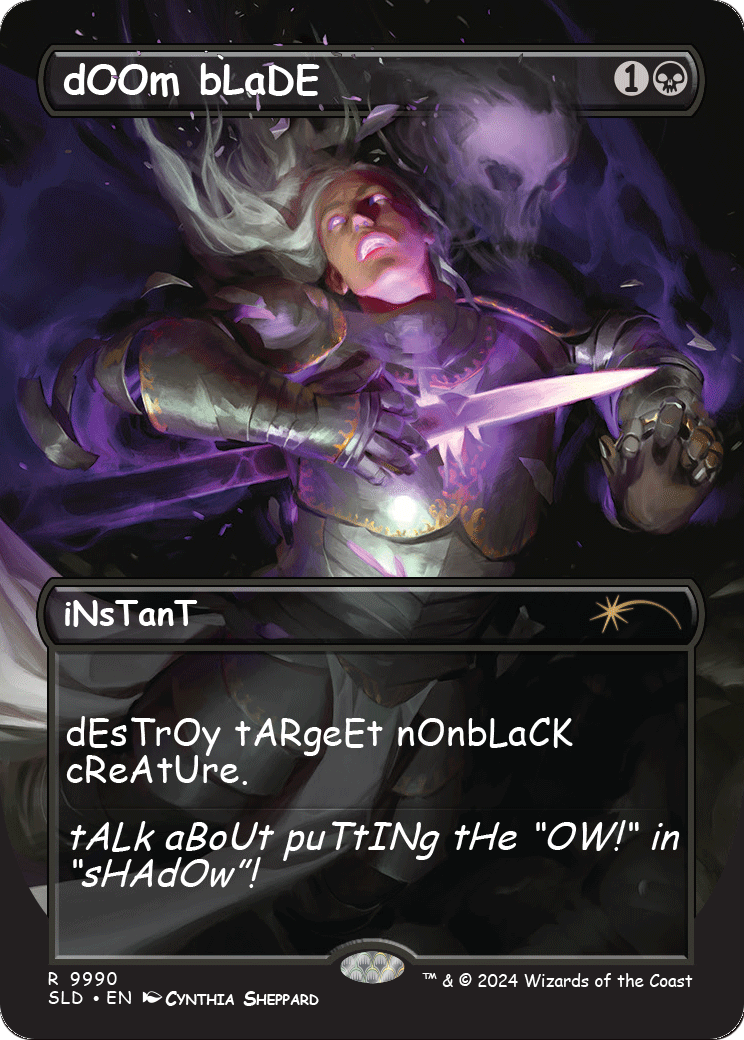 dOOm bLaDE (SLD-9990) [Secret Lair] Drop (Borderless) Foil MTG Single Wizards of the Coast