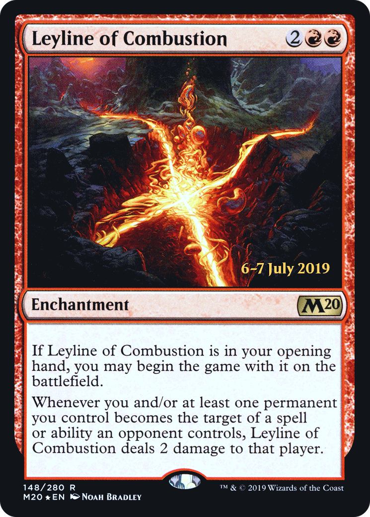 Leyline of Combustion (PRE-148) [Core Set 2020 Promos] Foil MTG Single Wizards of the Coast