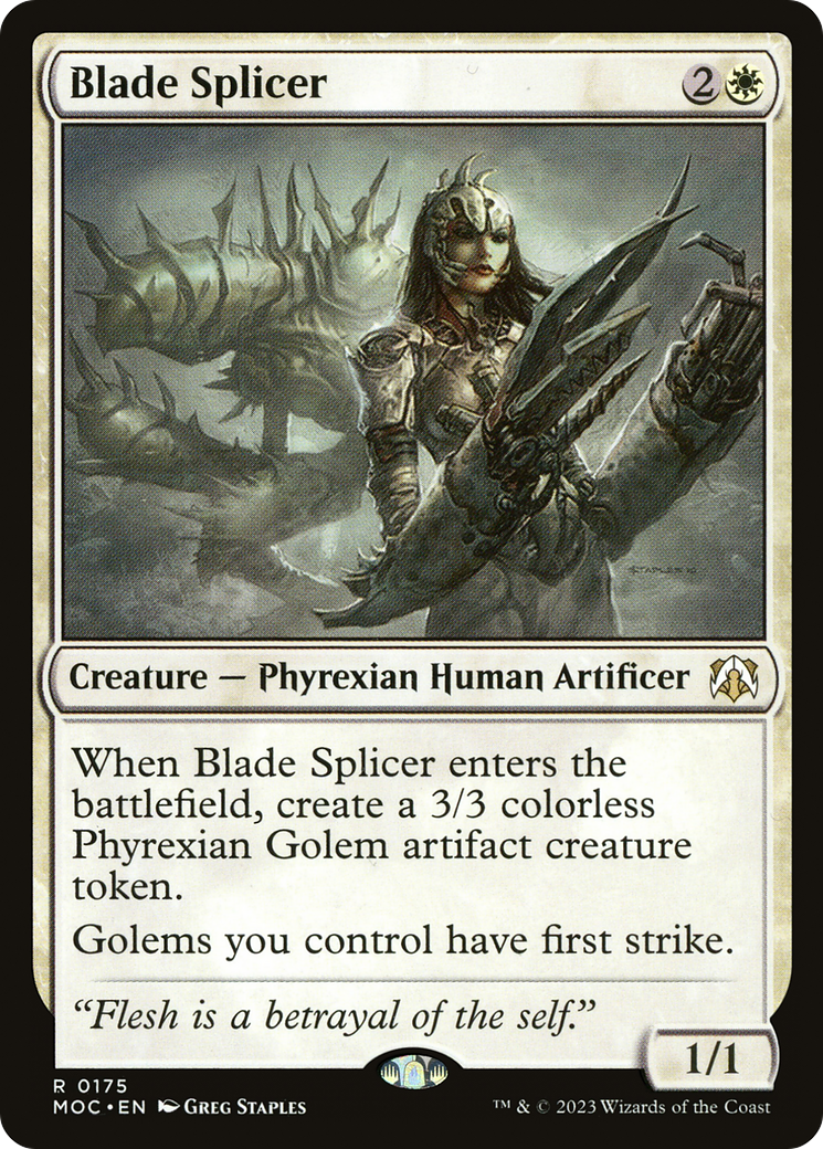 Blade Splicer (MOC-175) [March of the Machine Commander] MTG Single Wizards of the Coast