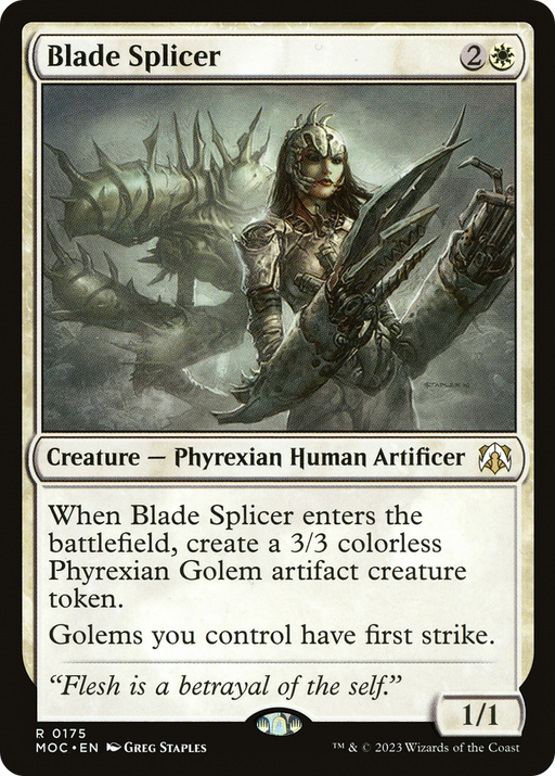 Blade Splicer (MOC-175) [March of the Machine Commander] MTG Single Wizards of the Coast