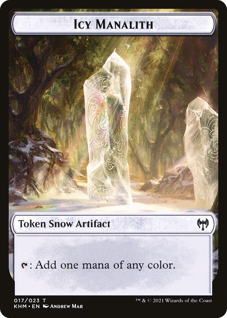 Icy Manalith Token (KHM-017) [Tokens] Kaldheim Tokens MTG Single Wizards of the Coast