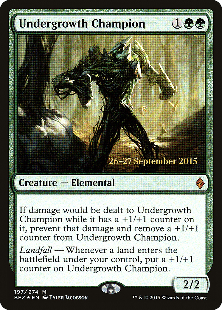 Undergrowth Champion (PRE-197) [Battle for Zendikar Promos] Foil MTG Single Wizards of the Coast