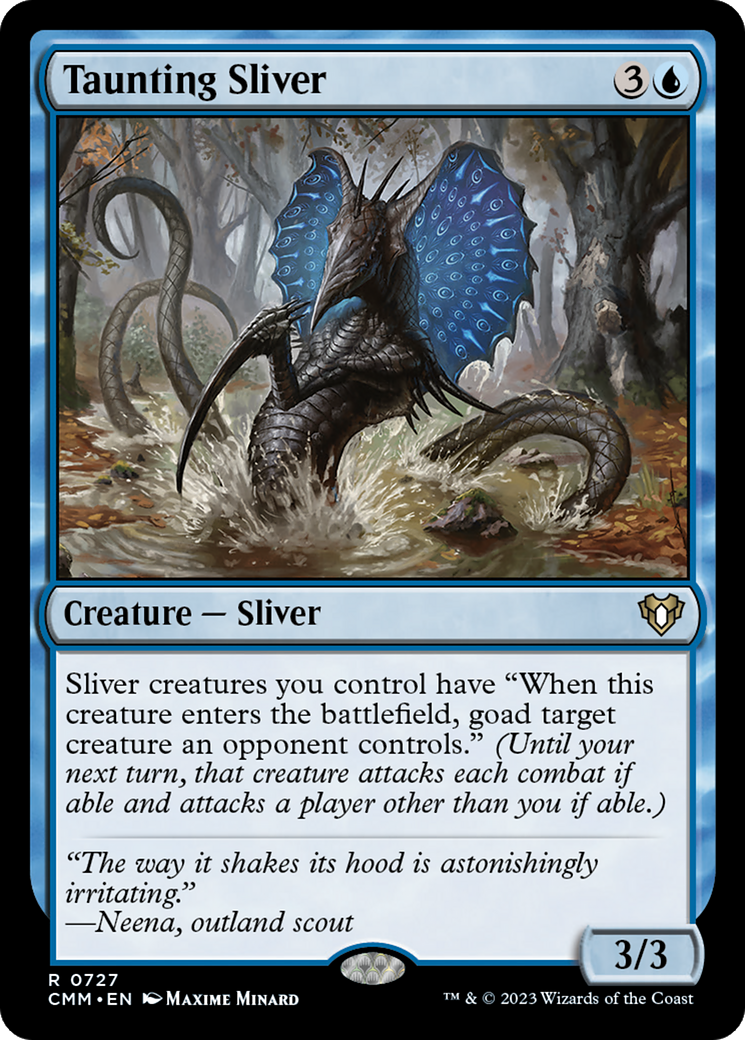 Taunting Sliver (CMM-727) [Commander Masters] MTG Single Wizards of the Coast