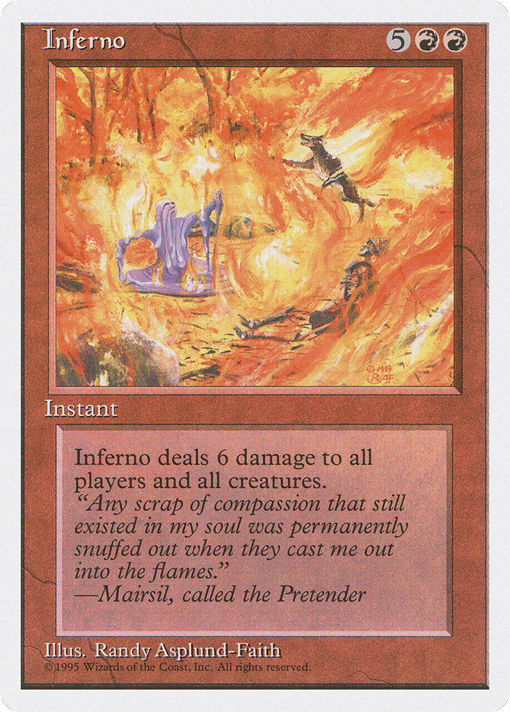 Inferno (4ED-) [Fourth Edition] MTG Single Wizards of the Coast