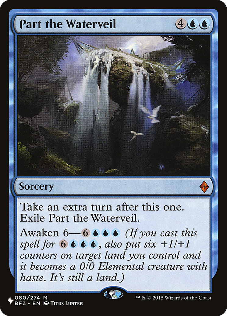 Part the Waterveil (LIST-BFZ-80) [Mystery Booster] The List MTG Single Wizards of the Coast